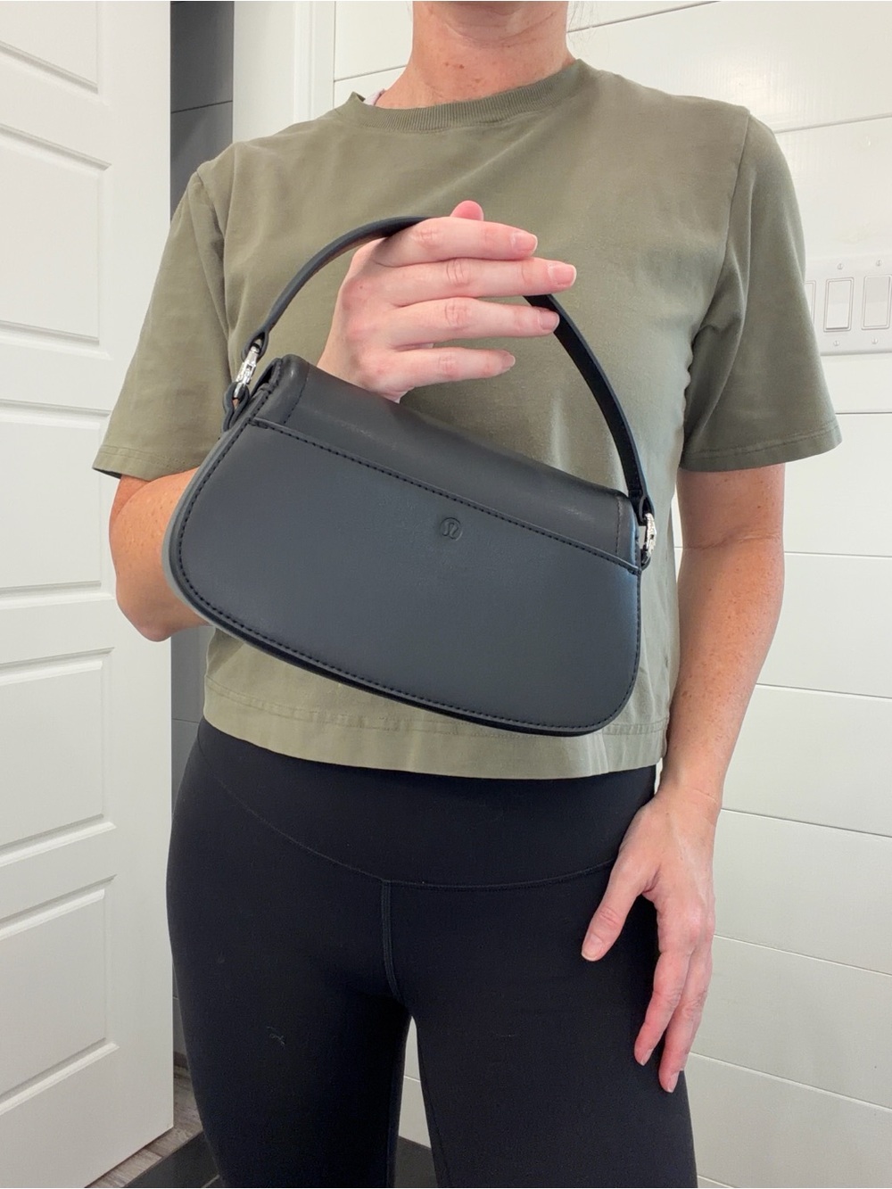 lululemon athletica Black Leather-Look Crossbody with Detachable Mini Pouch - Picture 5 of 8